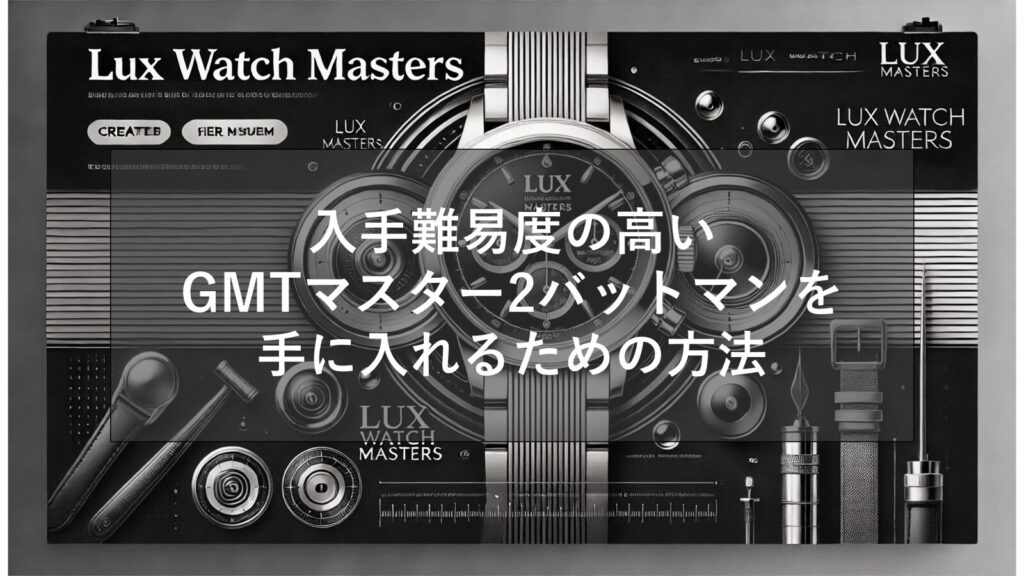 GMTマスター2バットマンの入手難易度はなぜ高い？理由を調査