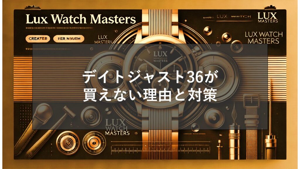 デイトジャスト36が買えない理由と対策