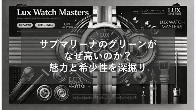 サブマリーナのグリーンがなぜ高いのか?魅力と希少性を深掘り