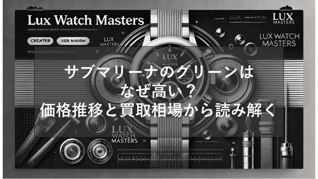 サブマリーナのグリーンはなぜ高い?価格推移と買取相場から読み解く