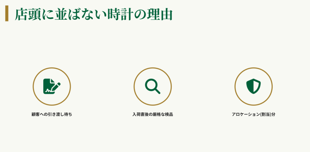 ロレックス ショーケースが空でも時計が存在する理由