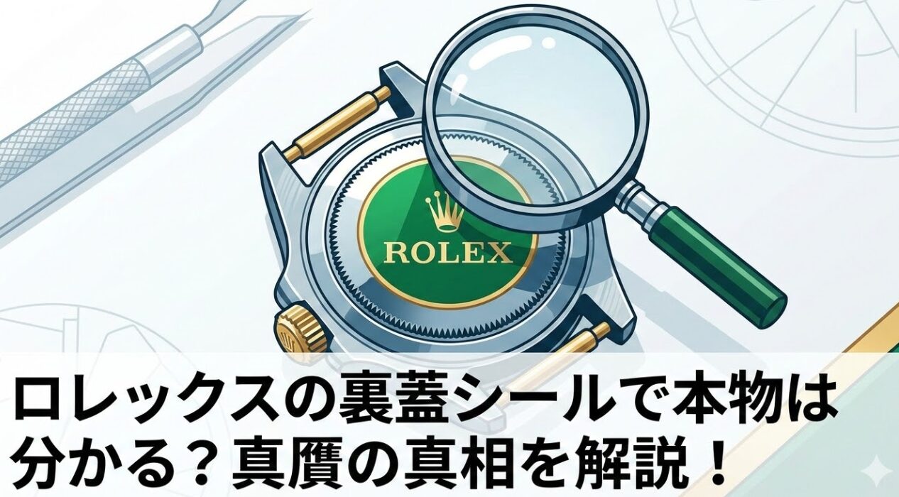 ロレックスの裏蓋シールで本物は分かる？真贋の真相を解説！