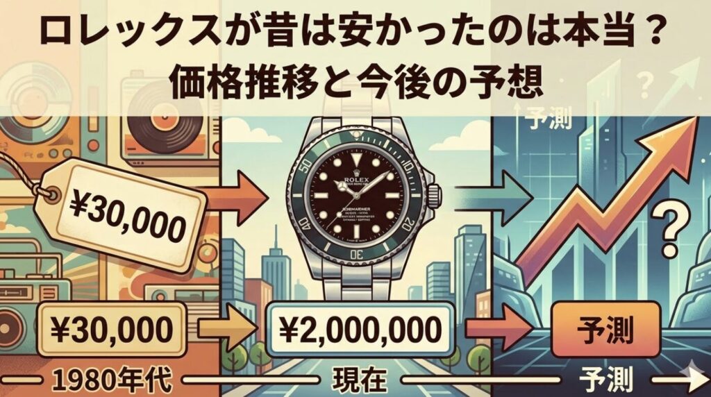 ロレックスが昔は安かったのは本当？価格推移と今後の予想