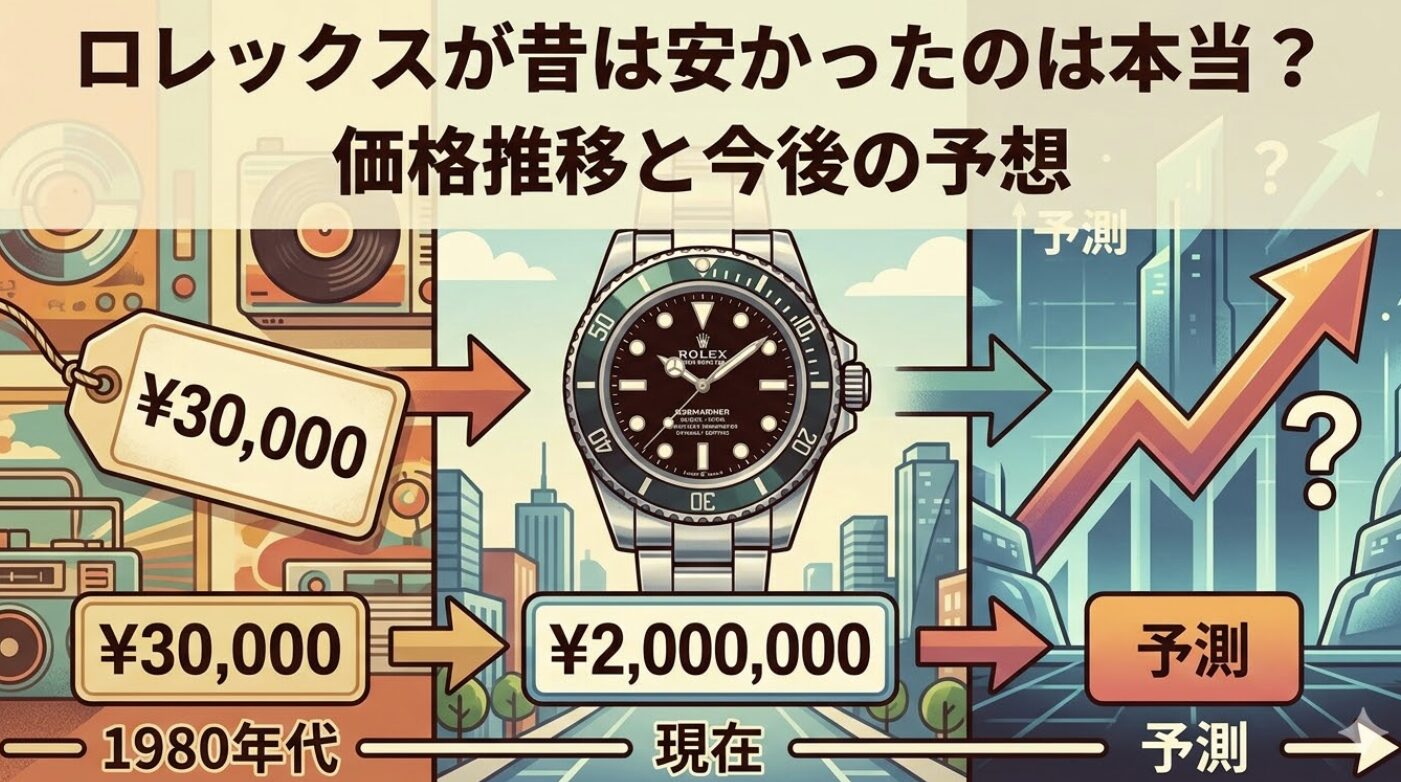 ロレックスが昔は安かったのは本当？価格推移と今後の予想