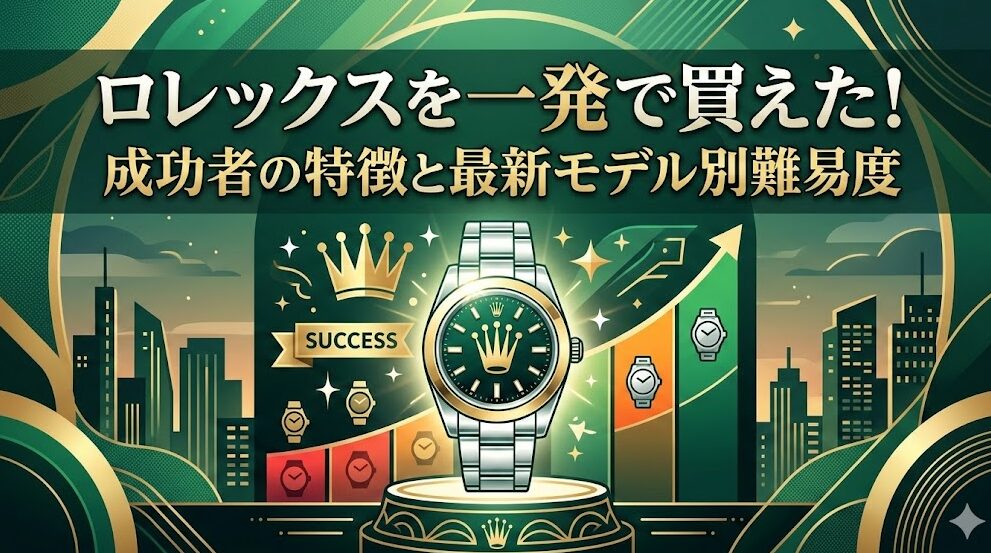 ロレックスを一発で買えた!成功者の特徴と最新モデル別難易度