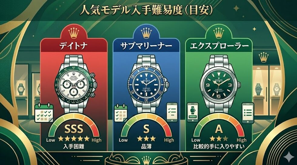 ロレックスを一発で買えたモデル別難易度2