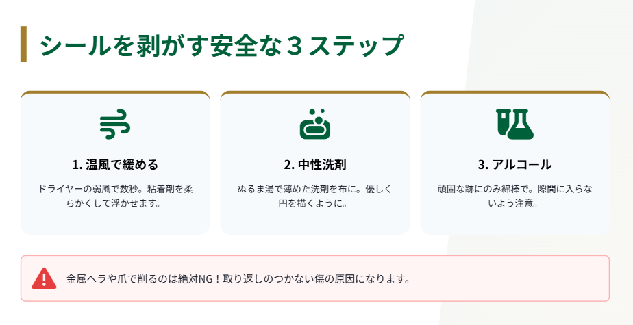 ロレックス　裏蓋　シールを剥がす際の安全な方法