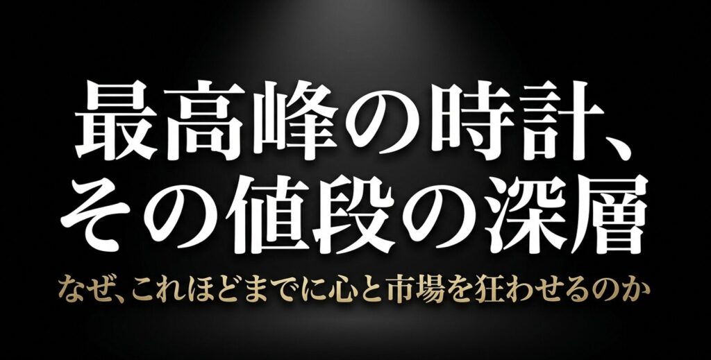 ランゲアンドゾーネの値段と価値の深層