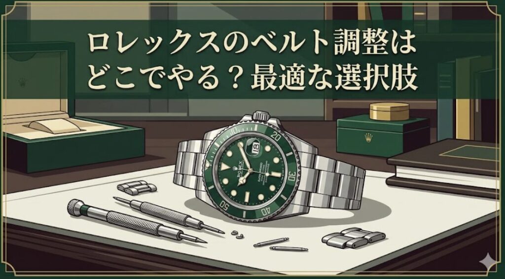 ロレックスのベルト調整はどこでやる？最適な選択肢