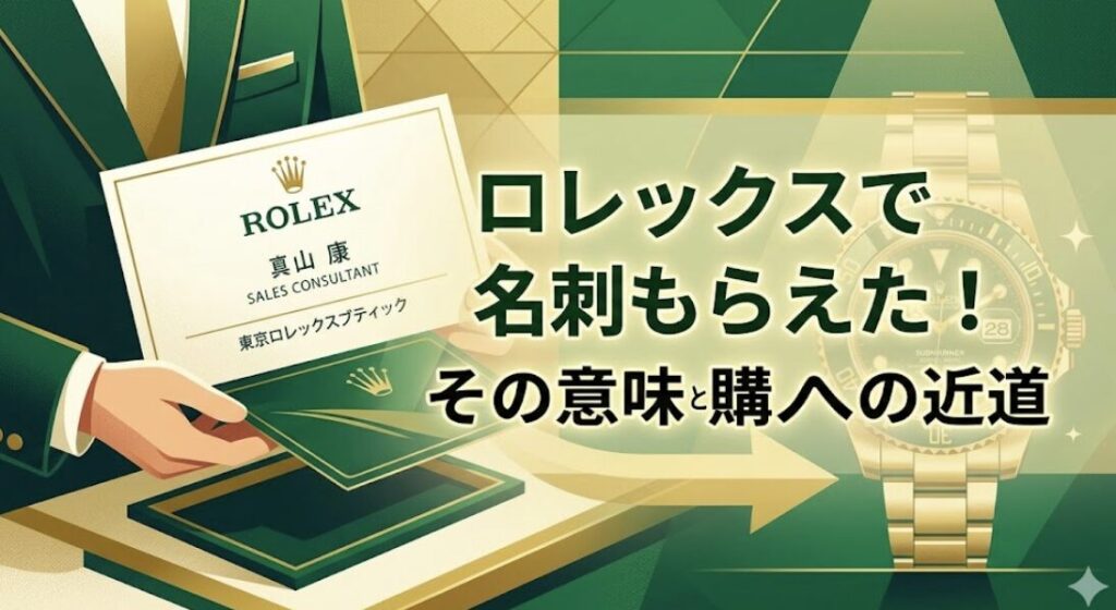 ロレックスで名刺もらえた！その意味と購入への近道