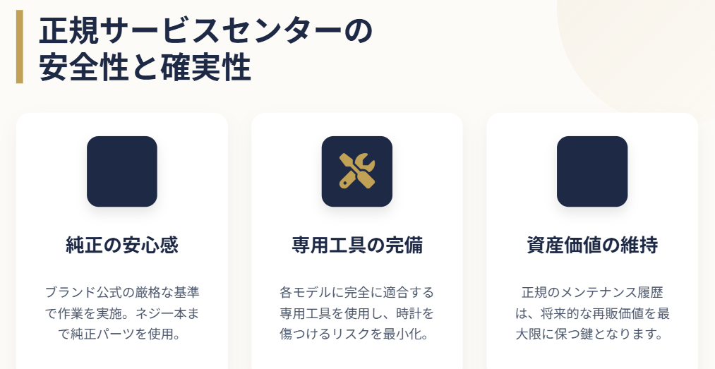 ロレックス　ベルト　調整　正規サービスセンターの安全性と確実性