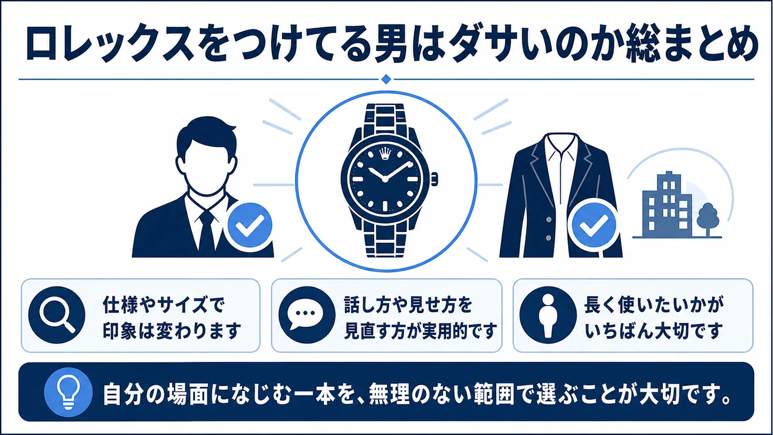 ロレックスをつけてる男はダサいのか総まとめ