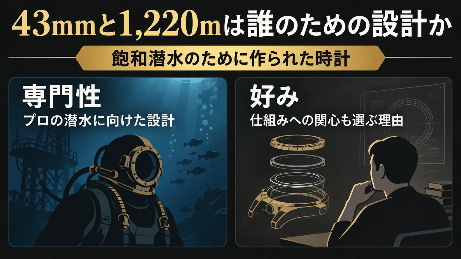 飽和潜水の設計と仕組みに惹かれる理由を示す図解
